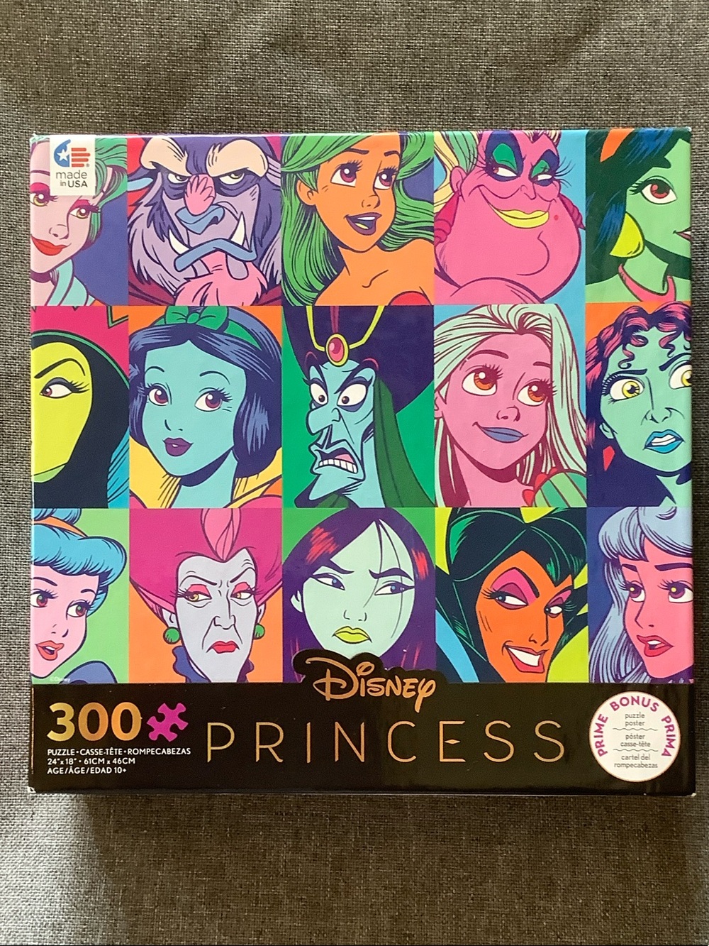 Ceaco Disney Multicolor Pop Art Princess 300 Piece Puzzle